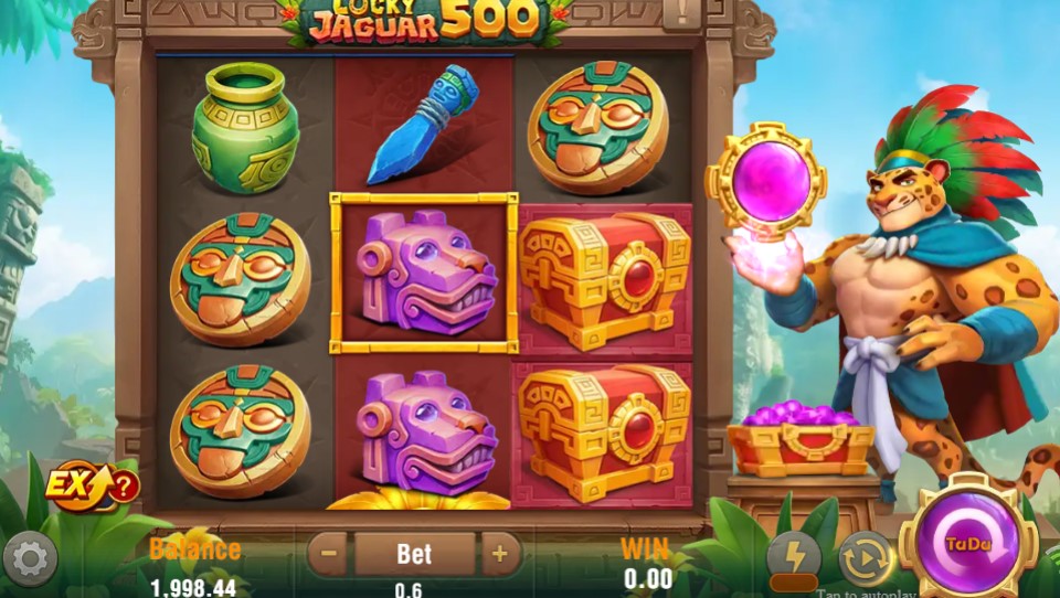 Panel de apuesta extra de Lucky Jaguar 500 con los modos de bonificación disponibles